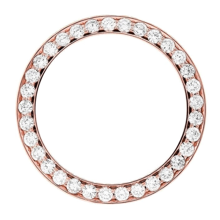 Pave Rose Gold Diamond Bezel